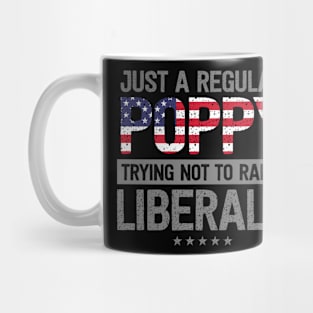 Regular Poppy Raise Liberals USA Flag Father's Day Mug